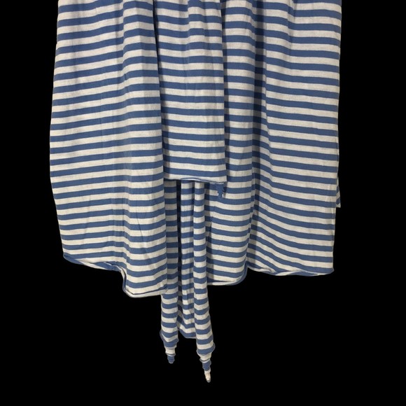 Blue & White Strappy Sun Top w/Padded bust, Beach Casual, Tunic Top SZ Junior L - Picture 5 of 6